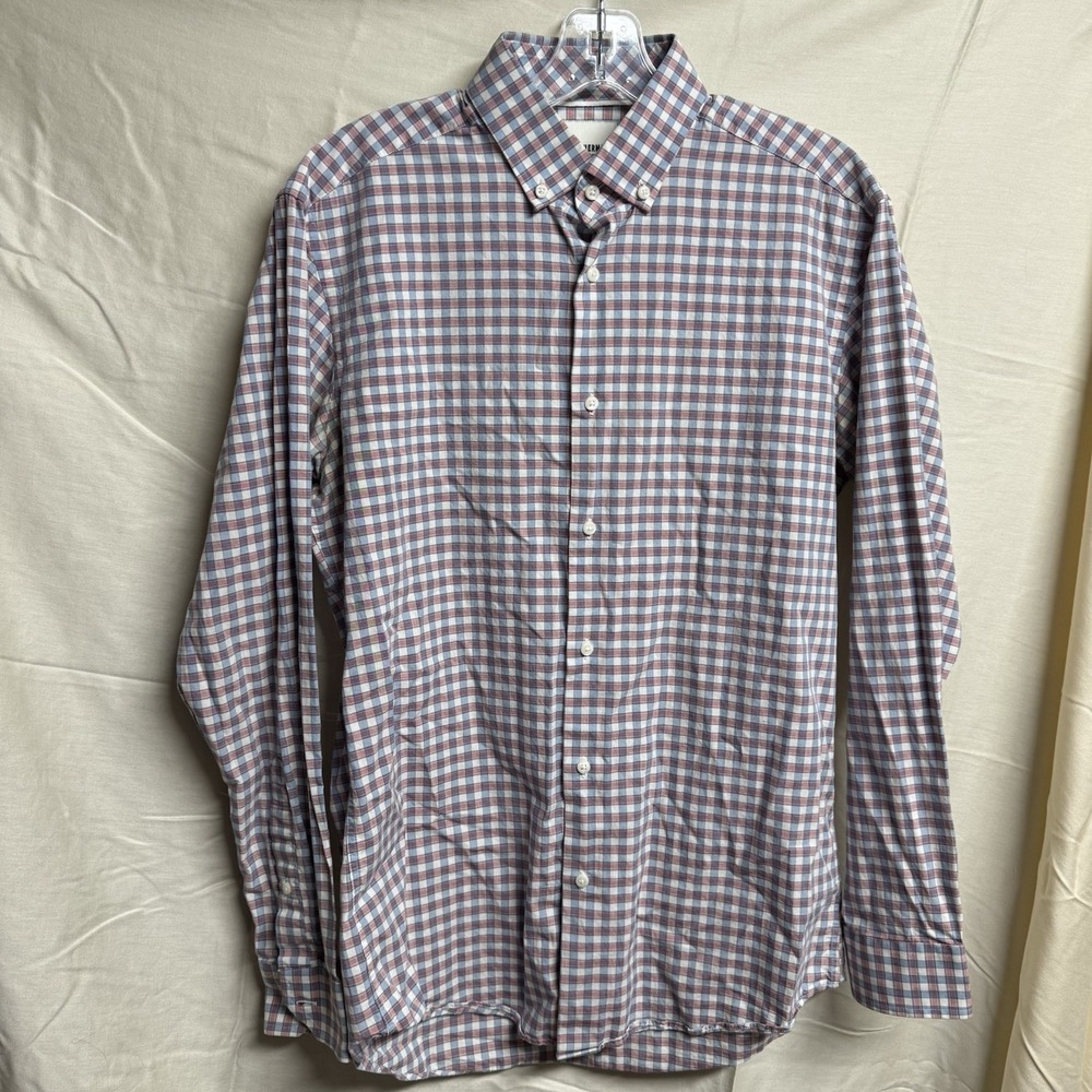 Ben Sherman Pink Blue Check Shirt M 15 32/33 Slim Fit – Tailored Cotton Classic
